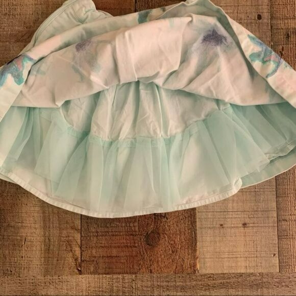 Janie And Jack Girls Size 4 Blue And White Floral Skirt - Picture 2 of 6